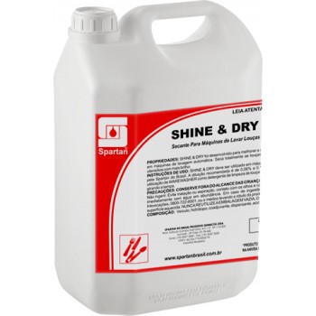 SHINE & DRY - Secante para Máquinas de Lavar Louças Profissional (Diluição: 0,06% a 0,10%)