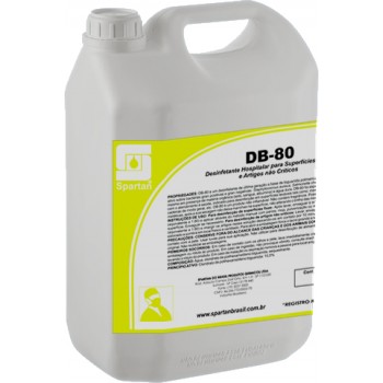 DB-80 Desinfetante Hospitalar - Base de Biguanida - 5 Litros (1 litro faz até 240 litros)