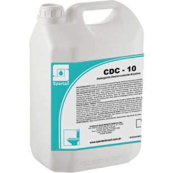 CDC-10 Detergente Desincrustante Alcalino Clorado - 5 Litros (1 litro faz até 50 litros)