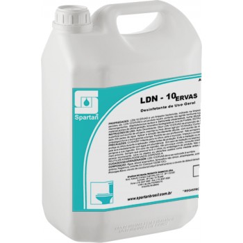 LDN-10 ERVAS - Desinfetante para uso geral - 5 litros (01 Litro faz até 200 litros)